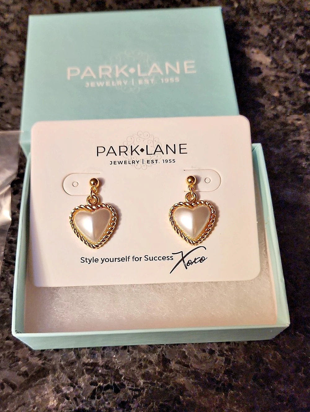 Park Lane Lullaby Earrings in Gold & White NWT